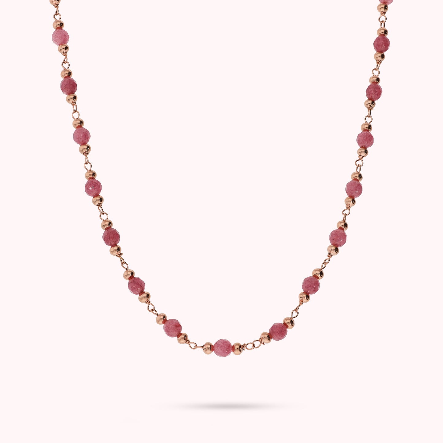 Collana Rosario con Pietre Naturali Sfaccettate