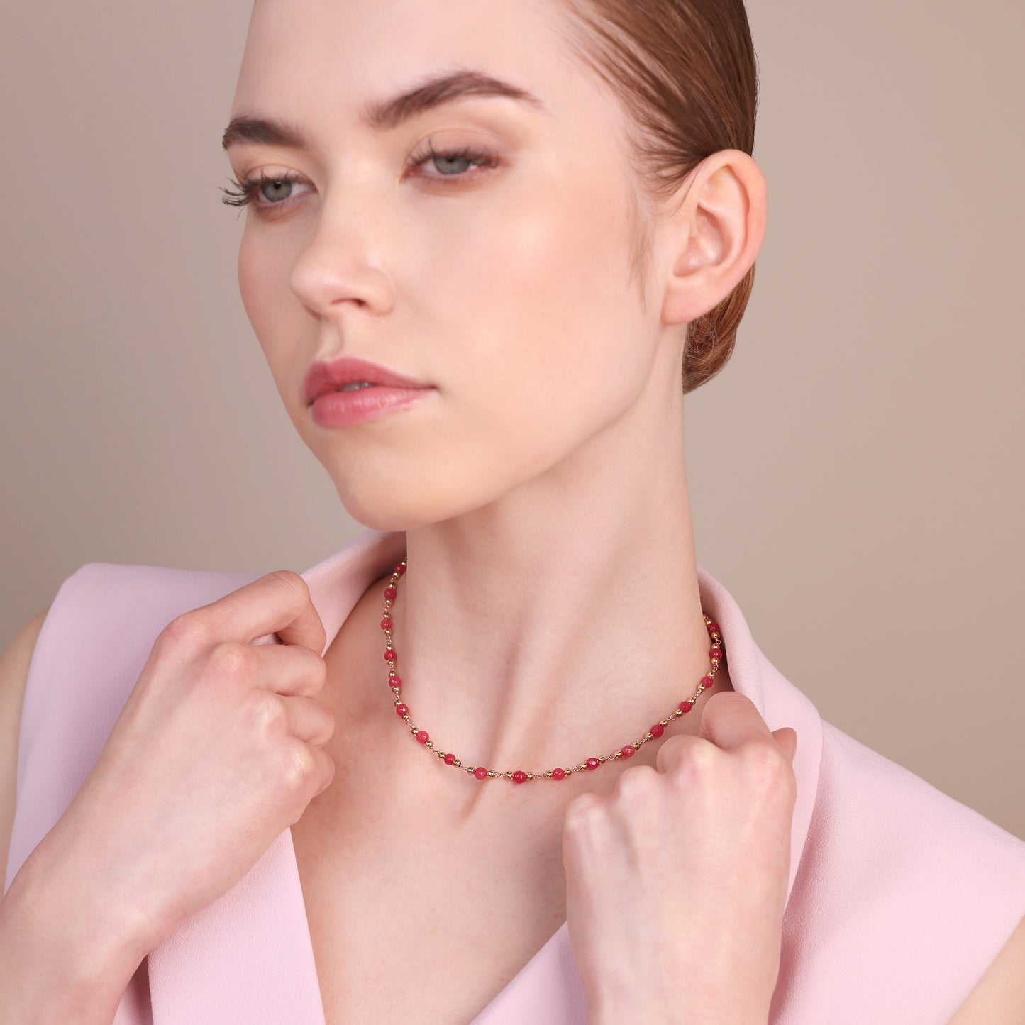 Collana Rosario con Pietre Naturali Sfaccettate