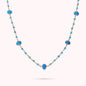 Collana Rosario con Pietra Naturale Apatite Blu