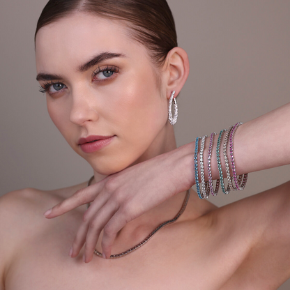 Bracciale Tennis con Cubic Zirconia Tonde