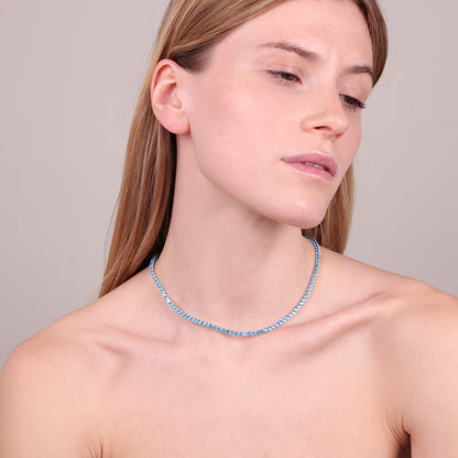 Collana Tennis con Cubic Zirconia Tonde