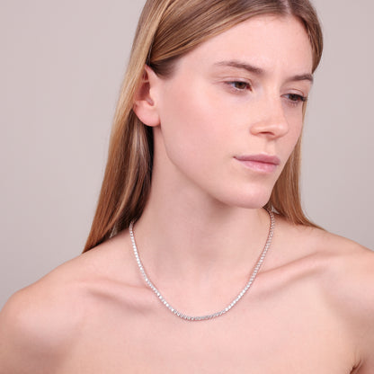 Collana Tennis con Cubic Zirconia Tonde
