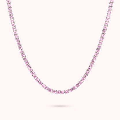 Collana Tennis con Cubic Zirconia Tonde