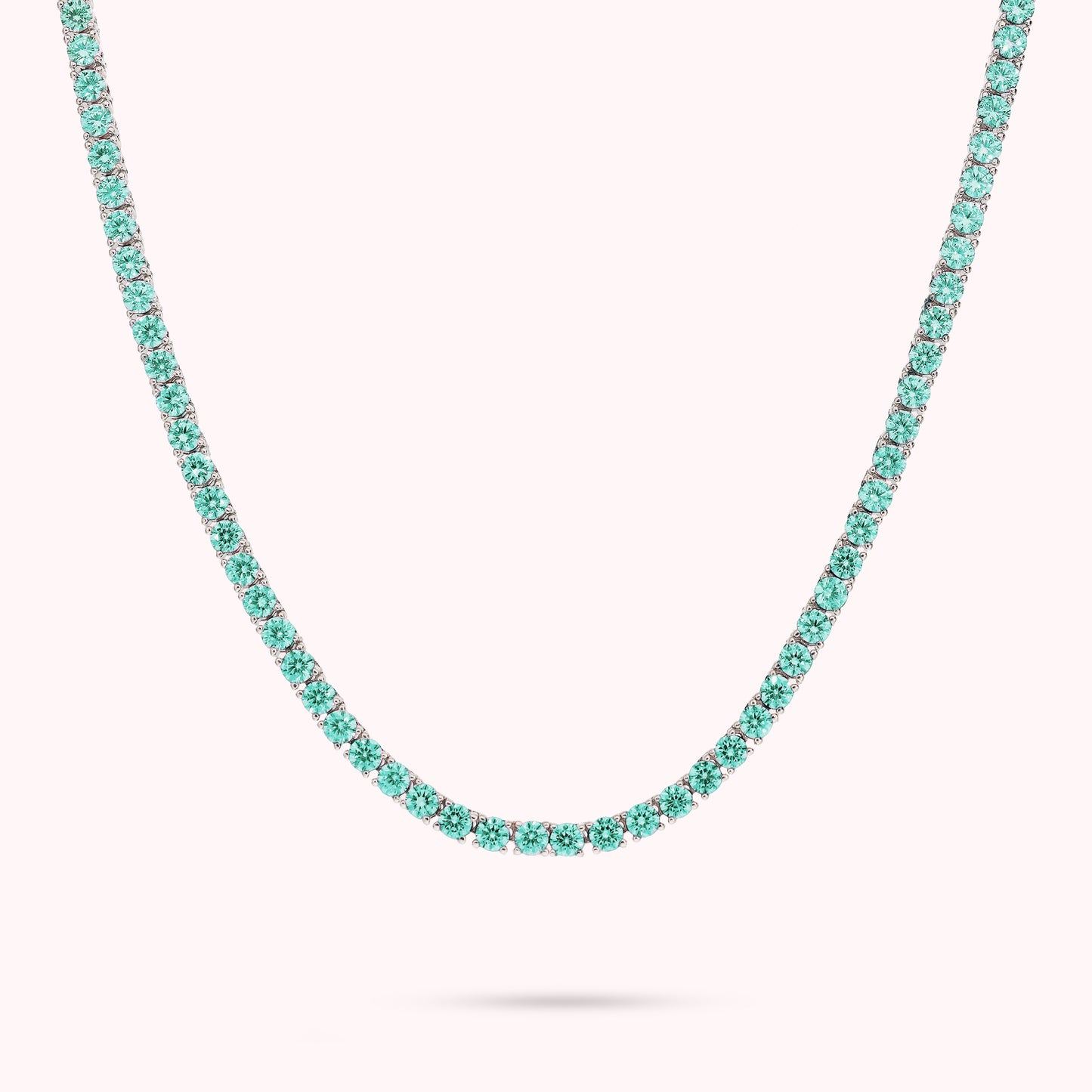 Collana Tennis con Cubic Zirconia Tonde