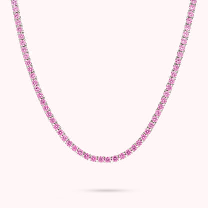 Collana Tennis con Cubic Zirconia Tonde
