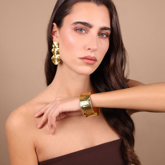 Bracciale Rigido a Fascia Martellato