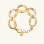Bracciale con Maxi Maglie Ovali Texture Rigata