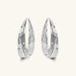 Boucles d'oreilles créoles doubles ovales martelées