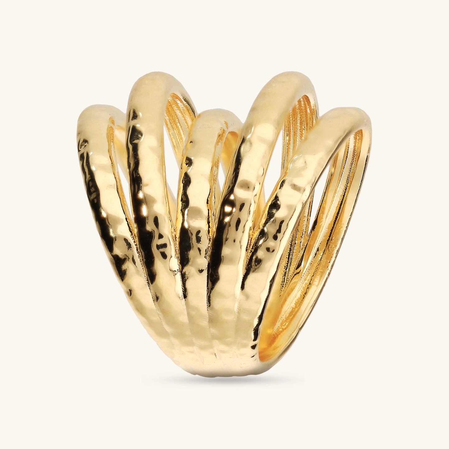 Anello a Fascia Multifilo Martellato