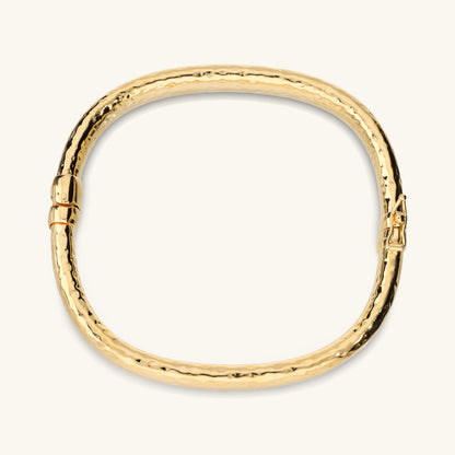 Bracciale Rigido Quadrato Martellato