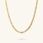 Collier ras du cou en chaîne marguerite avec diamants