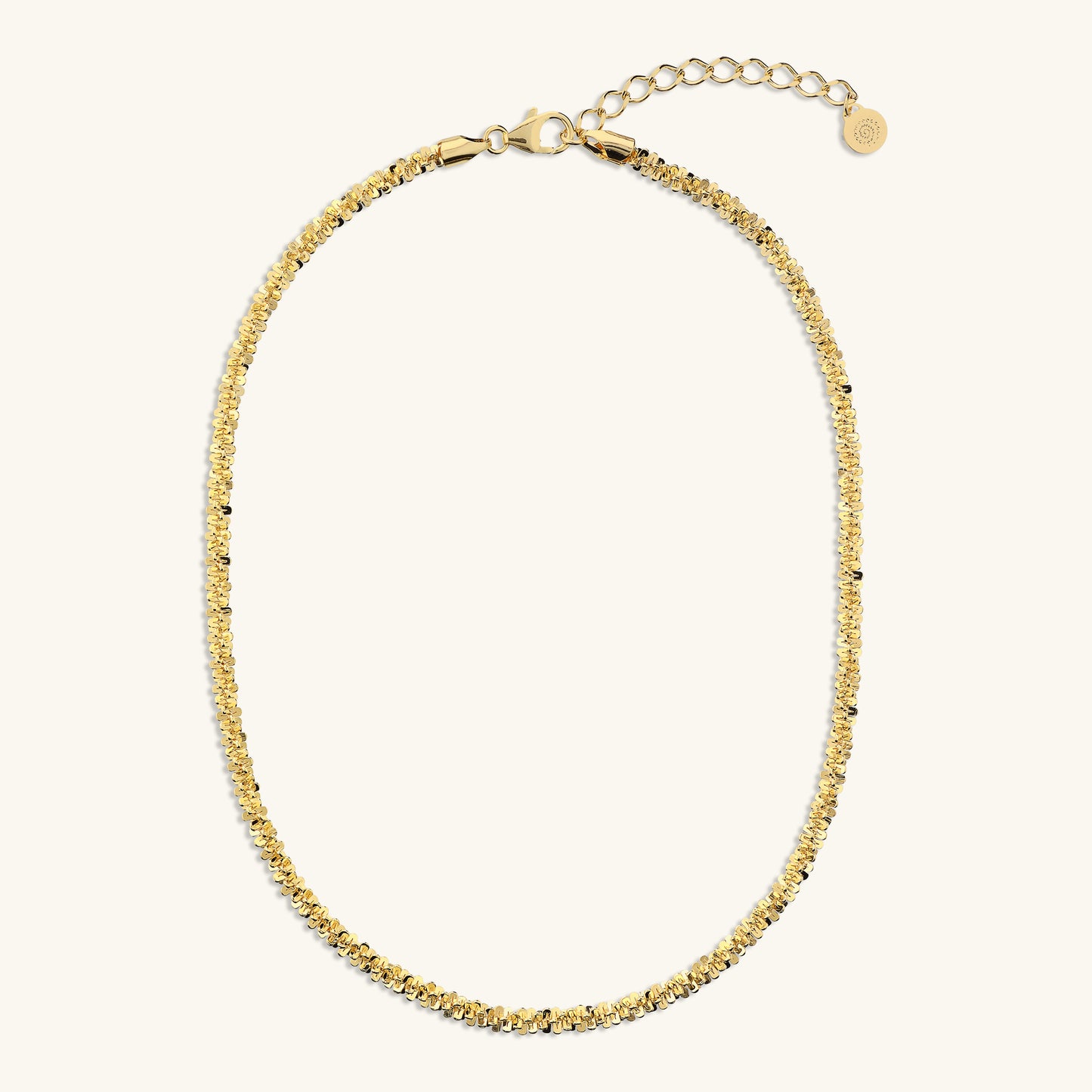Collier ras du cou en chaîne marguerite avec diamants