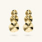 Boucles d'oreilles pendantes à disque gradué martelé