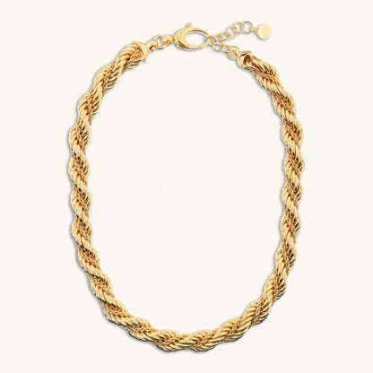 Collana Girocollo Doppia Catena Corda