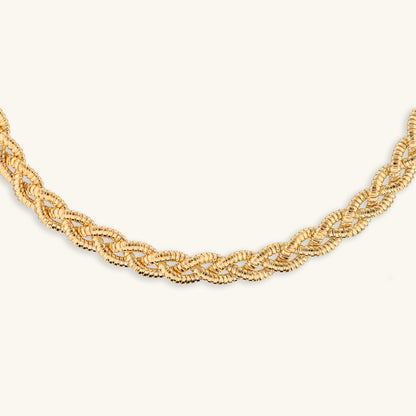 Collana Girocollo Tubogas a Intreccio