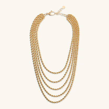 Collana Multifilo Graduata Maxi Catena Corda