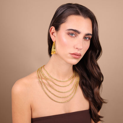 Collana Multifilo Graduata Maxi Catena Corda