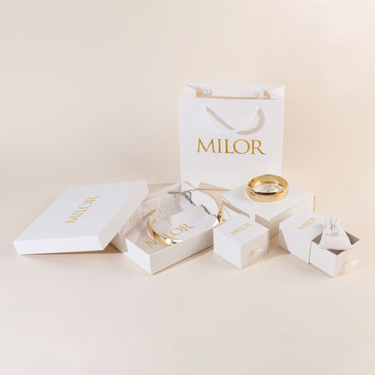 Orecchini Pendenti in Argento 925 placcato Oro Bianco 18Kt con Perle Ming Gold d'Acqua Dolce Ø 12/15 mm