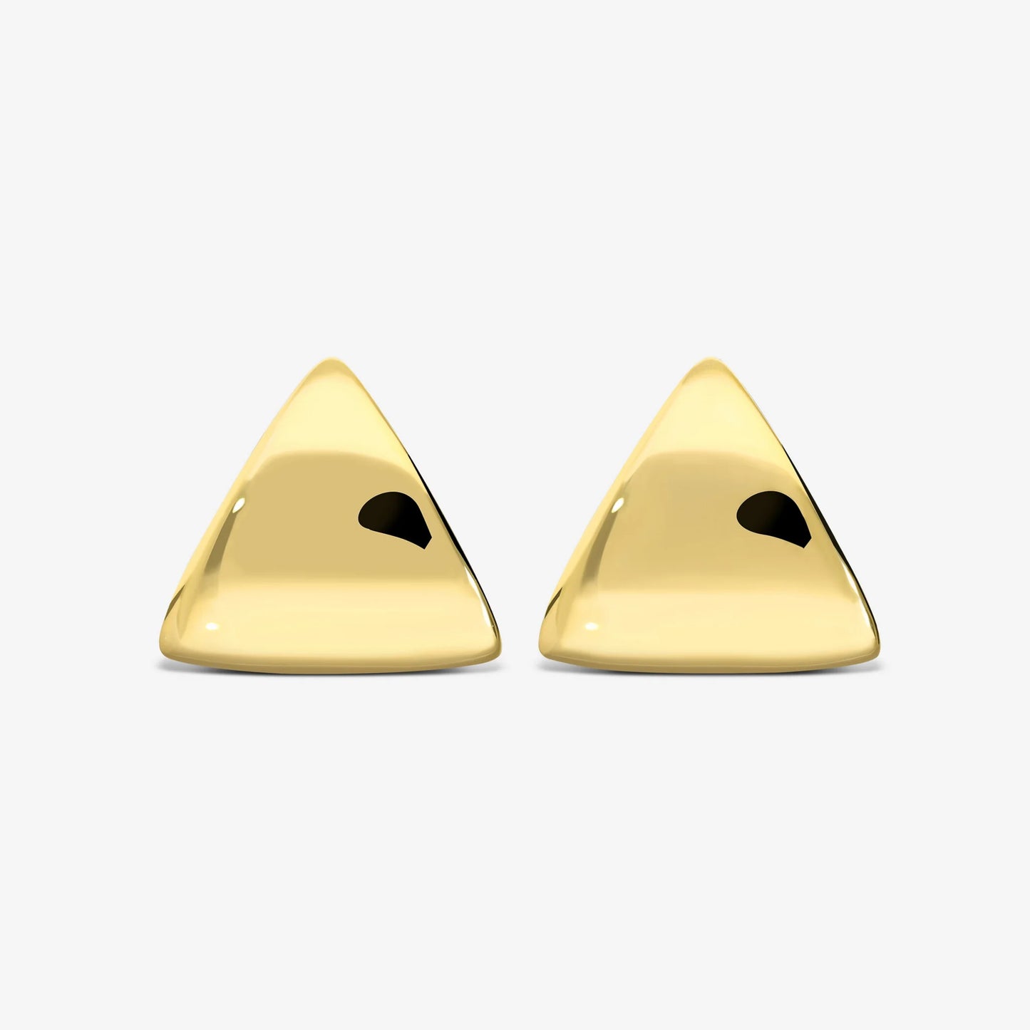 Orecchini a Lobo Triangolari in Argento 925 placcato Oro Giallo 18Kt