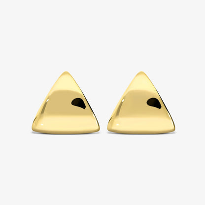 Orecchini a Lobo Triangolari in Argento 925 placcato Oro Giallo 18Kt